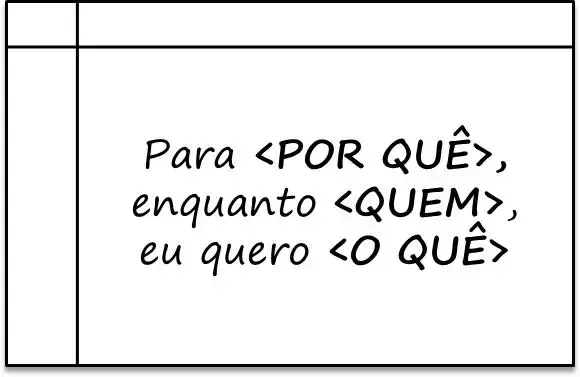 Outro padrão de escrita de uma User Story