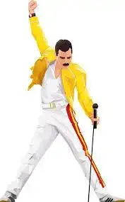 Técnica do Feedback com a posição do Freddie Mercury Desenho do Freddie Mercury em sua lendária posição com a mão para cima, braços estendidos e punho cerrado enquanto olha para baixo e segura o microfone abaixo da linha da cintura.